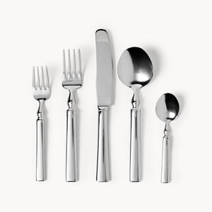 Juego de Cubiertos Minimalistas Vintage de Acero Inoxidable, Pulidos a Mano, Aptos para Lavavajillas, para Bodas y Cenas, Cuchillo, Tenedor y Cuchara - Product Image 1