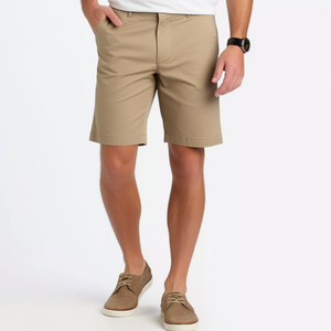 Shorts de golf chino décontractés personnalisés pour l'été, respirants, séchage rapide, couleur kaki, pour garçons et hommes, vente en gros - Product Image 2