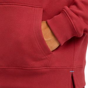 Sweat à capuche personnalisé pour homme, bleu ciel et rouge, en molleton de coton épais, color block, brodé, style streetwear, fabrication sous marque privée - Product Image 5