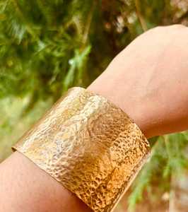 Handcrafted Wide Hammered <b>Copper</b> Cuff Bracelet Statement Open <b>Bangle</b> Artisan Jewelry Rustic Elegant Gift For Women - Product Image 2