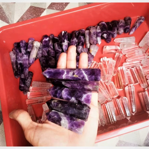 ขายส่งหินอเมทิสต์ทรงโอเบลิสก์ 6 เหลี่ยม งานแฮนด์เมด หินคริสตัลทรงหอคอย ของตกแต่งตามหลักฮวงจุ้ยและเรกิ ของขวัญสำหรับธุรกิจ - Product Image 2