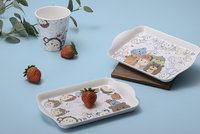 Assiette en mélamine incassable de 8 pouces pour enfants, idéale pour les desserts, la restauration et les écoles maternelles