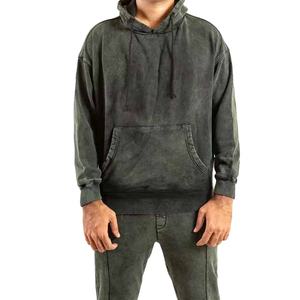 Venta al por mayor 2024 hombres lavado ácido pantalones de chándal y sudadera conjunto de gran tamaño ropa de calle joggers conjunto hip hop casual chándal hombres 2026 - Product Image 2