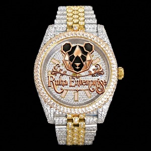 Stainless Steel Round Case Wristwatch with Brilliant Stone Luxury Diamond <b>Watch</b> Analog Quartz <b>Mens</b> <b>Watch</b> <b>for</b> Sale - Product Image 6