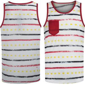 Camiseta sin mangas de poliéster/algodón acanalado de alta calidad para hombre, personalizada, para gimnasio, entrenamiento, fitness, de secado rápido y transpirable. - Product Image 4