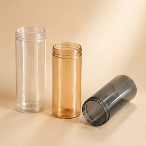 Custom Clear PET Plastic Cylinder <b>Jar</b> 430ml Wide Mouth Food Storage Candy <b>Cookie</b> Packaging <b>Jar</b> Vietnam Factory - Product Image 5