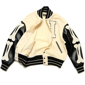 Chaqueta Universitaria de Béisbol Personalizada de Primera Calidad, Mezcla de Lana, Chaqueta Varsity Bordada para Hombre, Fabricante OEM ODM de Marca Privada - Product Image 3