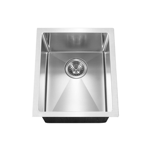 Fregadero de cocina de un solo tazón de acero inoxidable 304 hecho a mano, resistente a la oxidación, a prueba de arañazos, drenaje silencioso para cocinas caseras - Product Image 3