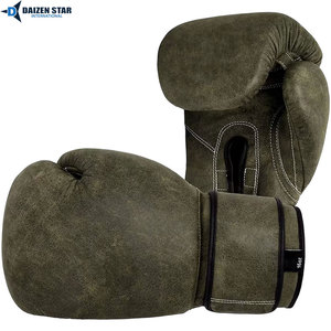 Green Suede Boxing Gloves 16oz Lace-Up Training Gear for Adults Breathable Wrist Support - Product Image 5