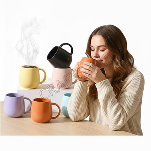 Mug en céramique de 301-400 ml avec design de dessin animé, poignée intégrée, réutilisable, compatible lave-vaisselle et micro-ondes - Product Image 4