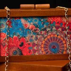 Organic Wooden Bridal <b>Clutch</b> Purse Fashion Vintage Party Bag for <b>Wedding</b> for Bulk Purchase Handbags & <b>Clutch</b> Bag - Product Image 1