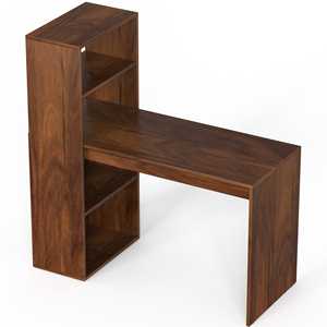 Escritorio para Portátil Radisso Brown Maple con Estantería para el Hogar o la Oficina, Espacio de Trabajo WFH - Product Image 1