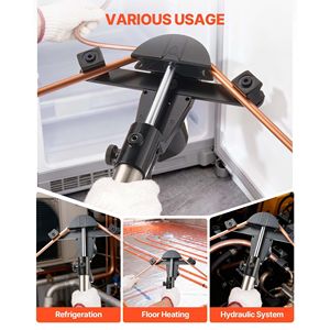 Kit Piegatubi Idraulico 1/4-7/8 Pollici, Set di Utensili per Piegatura HVAC, Piegatura a 90 Gradi per Tubi in Alluminio e Rame - Product Image 6