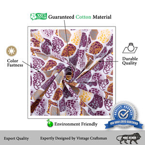 Nappe ronde moderne en coton tissé 100% coton, imprimé floral, douce, imperméable, anti-taches, réutilisable, décoration de table de salle à manger et de cuisine - Product Image 3