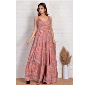 Bohemian Silk Maxi <b>Dress</b> for Women Floral Printed Summer <b>Dress</b> Comfortable Beachwear <b>Dress</b> at Wholesales Price Bulk Export - Product Image 1