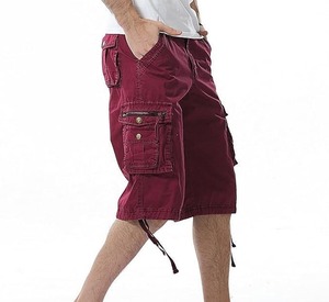 Shorts Cargo Homme Grande Taille Respirants 100% Polyester Couleur Unie Taille Mi-Haute Braguette Zippée Style Bermuda Décontracté Tissé - Product Image 2