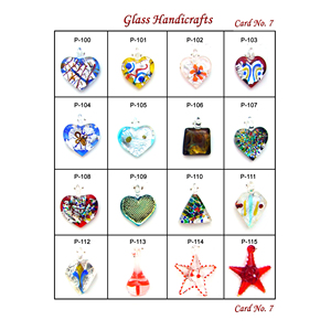 Colorful Handmade Glass <b>Heart</b> Pendant with Turquoise Accent Bohemian Home Decor <b>Hanging</b> Ornament Celebration Gift Bulk Supplier - Product Image 5