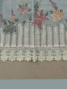 Tissu de coton luxueux à broderie lourde pour robes sophistiquées, robes de soirée élégantes, vêtements de fête haut de gamme, personnalisation de marque, vente en gros - Product Image 4