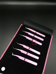 Juego de Pinzas para Pestañas de 5 Piezas con Estuche Magnético, Marca Privada, Las Mejores Herramientas para Pestañas, Pinzas para Extensión de Pestañas - Product Image 4