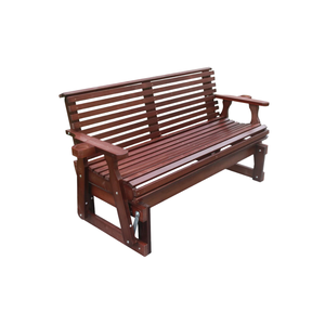 Modern Outdoor Wooden Glider <b>Bench</b> Patio Garden Swing <b>Bench</b> Solid <b>Wood</b> Seating for Villa Resort Hotel - Product Image 2