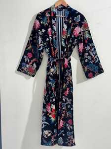 Velvet Cotton Animal Print <b>Kimono</b> Robe <b>Plus</b> <b>Size</b> High Quality Luxury with Drawstring Closure Soft Breathable Unisex - Product Image 6