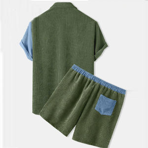 Conjunto de Pantalones Cortos de Pana de Dos Piezas para Hombre, Estilo Moderno, Personalizado, de Verano, Nueva Moda, Gran Venta - Product Image 2