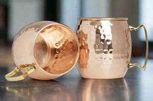 Copper beverage <b>mug</b> collection hammered handmade cocktail cups reusable premium metal serving durable <b>mugs</b> - Product Image 2