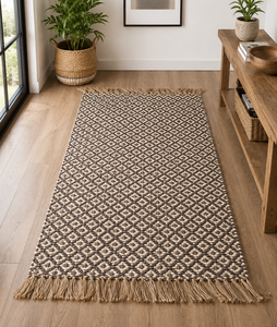 Handwoven Hemp Door Mat Flat Weave Kilim <b>Rug</b> Eco Friendly Diamond Pattern Entryway Carpet Home Decor <b>Rug</b> - Product Image 1