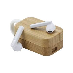 Écouteurs TWS de haute qualité audio avec étui en bambou, écouteurs et casques BT sans réduction de bruit - Product Image 4