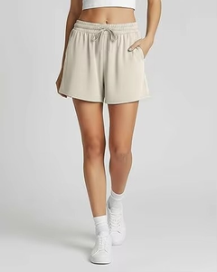 2026 New Arrival Premium Quality Breathable Oxford Fabric <b>Lace</b> Women's Shorts 100% Cotton <b>Elastic</b> Waist shorts for women - Product Image 6