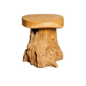 Tabouret en racine de teck ARTERRA Premium - Design rustique durable pour hôtel, appartement et entrepôt - Product Image 1