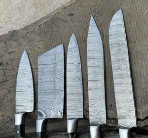 Couteaux de chef professionnels de haute qualité, design durable et élégant, acier Damas de qualité supérieure, ensemble de 5 pièces, fabrication artisanale, qualité OEM. - Product Image 2