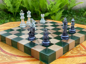 กระดานหมากรุกทำจากเรซินผลิตด้วยมือของชาวอินเดียนิยามของความหรูหราและความแม่นยำจากการส่งออก humran - Product Image 5