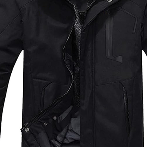 Chaqueta de esquí impermeable para hombre, de softshell, cortavientos, transpirable, con cremallera, negra, para snowboard y senderismo. - Product Image 5