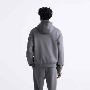 Sudadera con Capucha para Hombre, Otoño, Transpirable, Talla Grande, 100% Algodón, Bordada, Personalizada, con Cierre, Color Sólido - Product Image 4