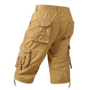 Pantalones Cortos Cargo para Hombre, Diseño Resistente de Algodón Ripstop, Secado Rápido, Múltiples Bolsillos, Cierres Seguros para Trabajo y Uso al Aire Libre - Product Image 3