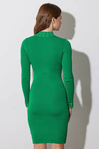 Vestido Ajustado de Punto Personalizado Profesional, Vestido de Suéter de Manga Larga, Marca Privada - Product Image 3