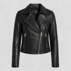 Veste de moto en cuir PU noir pour femme, style motard tendance - Product Image 3