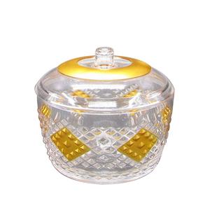 ชามขนมกลมทำจากอะคริลิกสีทอง - Product Image 1