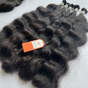 Extensions de cheveux naturels ondulés 100% humains en vrac couleur noire expédition rapide vendeur de prix bon marché au Vietnam - Product Image 6