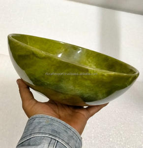 Cuencos artesanales de resina arremolinados granate con acabado natural hecho a mano con materiales ecológicos venta de la India - Product Image 1