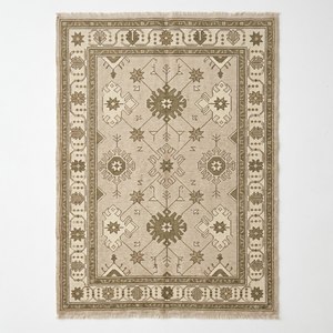 Alfombra de Lana Hecha a Mano de Estilo Herencia, Alfombra Oriental Tradicional con Flecos para Entrada, Sala de Estar, Decoración de Hotel - Product Image 2