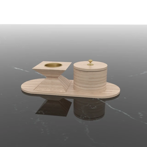 ArabesqueAura Wooden Bakhoor Burner Set Premium Handmade <b>Incense</b> <b>Holder</b> with Elegant Arabic Pattern for Oud & Bakhoor - Product Image 5