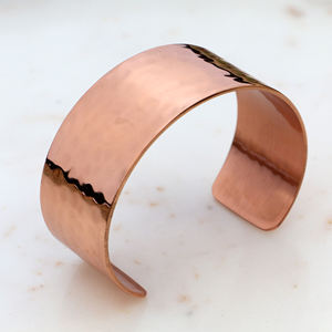 Handmade Hammered Brass Cuff <b>Bracelet</b> - Wide <b>Adjustable</b> Boho Bangle - Minimalist Jewelry Gift for Her - Product Image 1