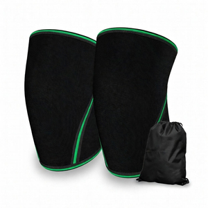 ผ้าพันเข่ายกน้ำหนักคุณภาพพรีเมียม ออกแบบพิเศษ ระบายอากาศได้ดี สำหรับผู้ชาย ใช้ในกีฬา ยี่ห้อ CUSTOM BRAND รุ่น KS-18 พร้อมระบบตรวจจับเข็ม - Product Image 1