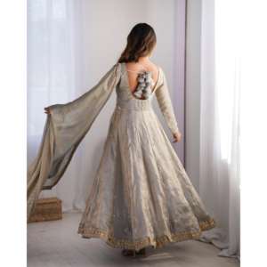 Belle robe Anarkali avec séquence de travail embelli Pent et Dupatta pour vêtements indiens et pakistanais - Product Image 5