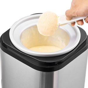 2,11 litri Macchina per Gelato Elettrica in Acciaio Inox, Grande Capacità, Funzionamento e Pulizia Automatici, Facile da Usare per Uso Domestico - Product Image 4