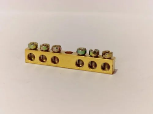 Conectores Neutros de Latón para Paneles Eléctricos, Alta Conductividad, Duraderos, Seguros, Bloque de Distribución de Cableado, Uso Industrial - Product Image 1