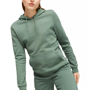 Sudadera con Capucha para Mujer, Color Sólido, Tejido de Algodón, Informal, Transpirable, Manga Larga, para Otoño - Product Image 1