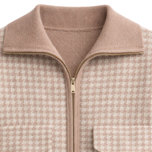 Chaqueta de Punto Jacquard para Mujer, con Cierre Frontal, Textura Suave, Manga Larga, Prenda Exterior Informal para un Estilo Cómodo Diario - Product Image 6